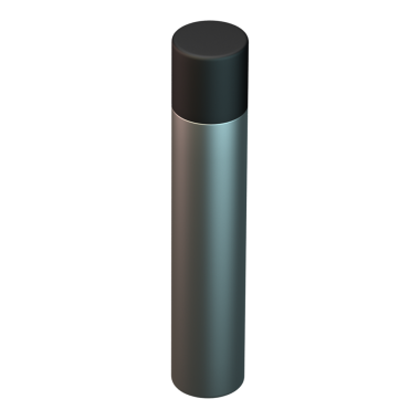 Siyah kapaklı, parlak, silindirik bir kap. Sıvıları veya kişisel bakım ürünlerini saklamak için kullanılıyor..