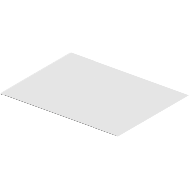 Düz, dikdörtgen beyaz bir yüzey, muhtemelen boş bir tuval veya çeşitli amaçlar için bir pano..