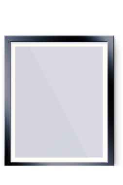 Resim veya fotoğraf için hazırlanmış boş bir çerçeve.