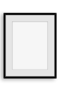Resim çalışması ya da fotoğraf gösterimi için hazırlanmış boş bir çerçeve.