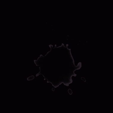 Düzensiz kenarlar ve damlacıklar ile soyut mürekkep sıçraması, grafik tasarım veya sanatsal arkaplanlar için uygun.