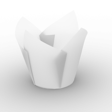 Çiçek şeklini andıran, yiyecek ve atıştırmalıklar için kullanılan basit bir kağıt kap..