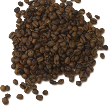 Bir yığın kavrulmuş kahve çekirdeği, zengin kahverengi renklerini ve dokularını sergiliyorlar, kahve demlemek için ideal..