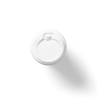 Bardaklar için basit bir beyaz kapak, genellikle dökülmeleri önlemek ve sıcaklığı korumak için içecekler için kullanılır..