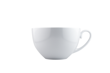 Kahve ya da çay gibi içecekleri servis etmek için mükemmel beyaz bir fincan..