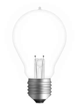 Metalik tabanlı temiz bir ampul, genellikle ev ve işyerlerinde aydınlatma için kullanılır..
