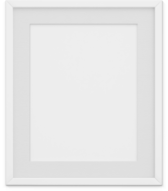 Boş bir beyaz çerçeve, sanat veya fotoğrafçılığa hazır, basitliği ve dekorasyondaki çok yönlülüğü vurguluyor.