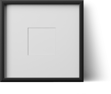 Resim için hazır, boş beyaz bir çerçevesi olan siyah çerçeveli basit bir resim..