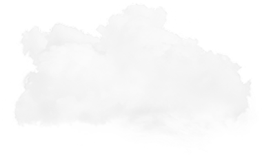 Saydam bir arkaplan üzerinde tüylü beyaz bir bulut, sıklıkla grafik tasarımı veya dijital sanat için kullanılır.