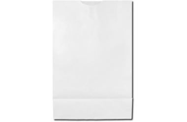 Sade beyaz bir kese kağıdı, tipik olarak mal taşımak ya da paket servisi için kullanılır..