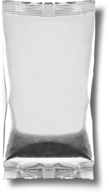 Yiyecek ya da atıştırmalık için tasarlanmış temiz, boş bir paket..