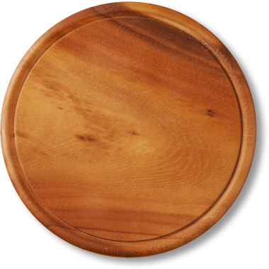 Pürüzsüz, yuvarlak ahşap tabaklar, doğal ahşap tahıllar, yemek veya dekoratif amaçlar için ideal..