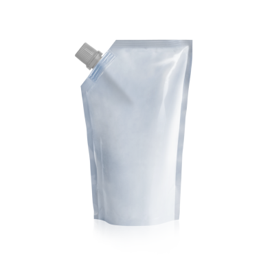 Açık plastik bir kese, genellikle ambalaj sıvıları ya da yarı sıvılar için kullanılır..