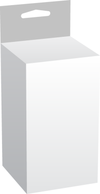 Çeşitli eşyalar veya gıda ürünleri paketlemek için uygun saplı sade beyaz bir kutu..