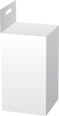 Oy vermek ya da fikir toplamak için tasarlanmış basit bir beyaz oy sandığı.