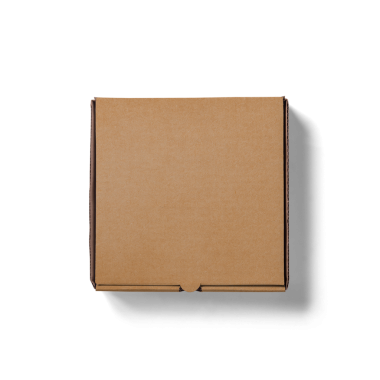 Basit bir kahverengi karton kutu, genellikle yiyecek ya da eşya paketlemek için kullanılır..
