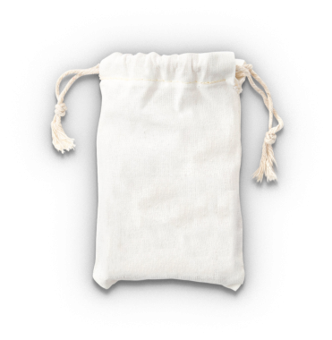 Asma telli küçük, beyaz bir çanta, genellikle eşya depolamak ya da taşımak için kullanılır..