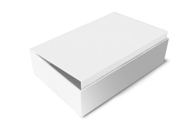 Zarif bir tasarımı olan, depolama veya paketleme amaçlarına uygun basit, kapalı bir beyaz kutu.