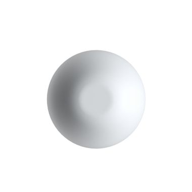 Yukarıdan bakıldığında basit, pürüzsüz, beyaz bir kase yemek veya dekoratif amaçlar için ideal..