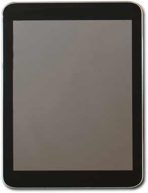 Boş bir tablet ekranı, kullanıma ya da kişiselleştirmeye hazır.