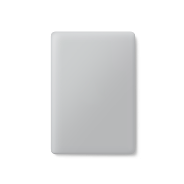 Basit, pürüzsüz bir yüzeyi olan parlak dikdörtgen bir nesne, muhtemelen bir cihaz ya da aksesuar..