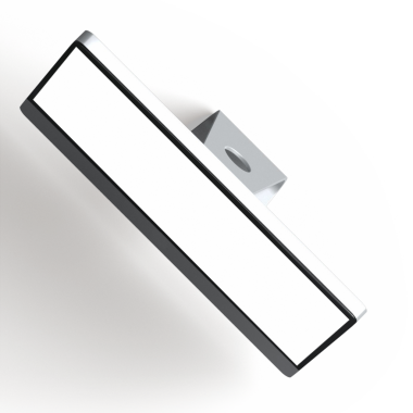 Minimalist aydınlatma çözümleri için tasarlanmış, parlak, modern duvar destekli bir aydınlatma armatürü..
