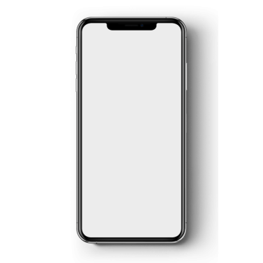 Kişiselleştirmeye ya da uygulama kullanımına hazır modern bir tasarımı gösteren boş bir akıllı telefon ekranı.