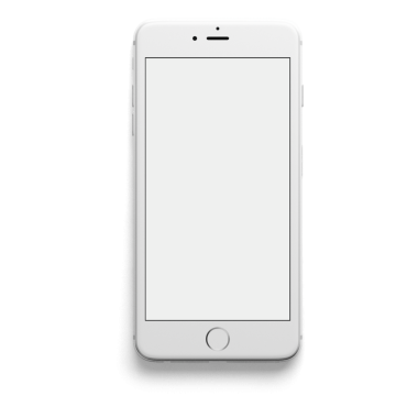 Beyaz arkaplanda görüntülenmiş boş bir akıllı telefon ekranı, mobil teknoloji ve tasarım üzerine odaklanmayı öneriyor.