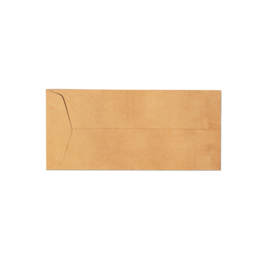 Basit bir kahverengi zarf, genellikle mektup veya belge postalamak için kullanılır..