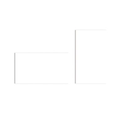 İki boş çerçeveye sahip minimalist bir tasarım, sanat eseri veya fotoğraf potansiyeli olduğunu gösteriyor.