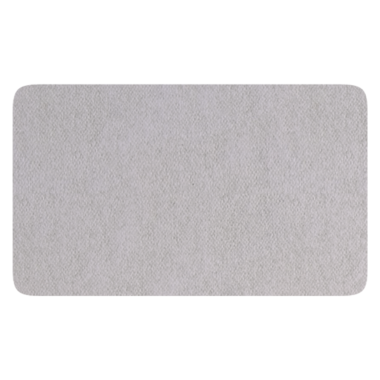 Basit, dikdörtgen gri bir yüzey, muhtemelen bir paspas ya da kumaş, çeşitli kullanımlar için uygun..