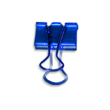 Kağıtları bir arada tutmak için kullanılan mavi klasör görüntüsü.