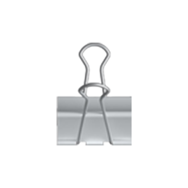 Birden fazla kağıt parçasını bir arada tutmak için kullanılan gümüş bir ataç..