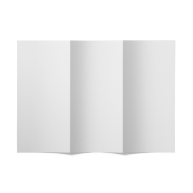 Broşürler ya da bilgilendirme materyalleri için uygun boş, katlanmış bir kağıt tabaka..