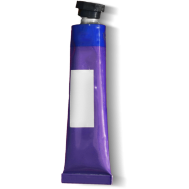 Mor bir boya tüpü, genellikle sanatsal amaçlar için kullanılır, resim yapmak veya el işi yapmak gibi..