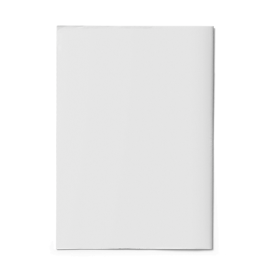 Kişisel özelleştirme veya not alma için hazır boş bir beyaz defter kapağı.