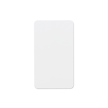 Yuvarlak kenarları olan boş, dikdörtgen bir kart, notlar, kartvizitler veya yaratıcı projeler gibi çeşitli kullanımlar için uygundur..