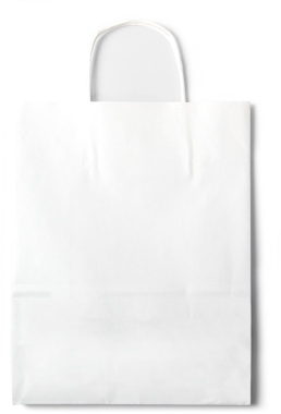 Sade, beyaz bir kese kağıdı, genellikle mal ya da alışveriş için kullanılır..