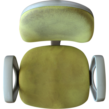 Sade arka planda izole edilmiş, çoğunlukla projelerde kullanılabilecek eşsiz bir sandalye konsepti..