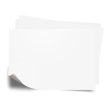 Kıvrımlı köşeli boş bir kağıt yığını, notlar veya yazdırma için uygun.