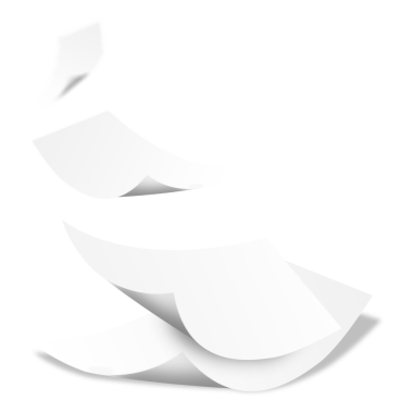 Bir dizi beyaz kağıt çarşaf, hareket ve yaratıcılığı gösteriyor..