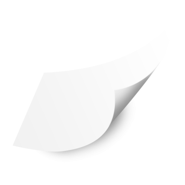 Basit, kıvrımlı beyaz bir köşe, bir sayfa ya da çıkartma tasarımı öneriyor..