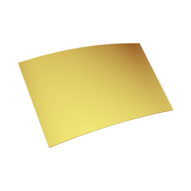 Zarif, eğri altın bir çarşaf. Yansıtıcı bir yüzeyi var. Zarafet ve lüks öneriyor..