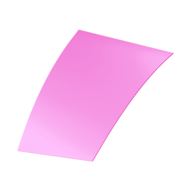 Dijital grafiklerde tasarım ögesi ya da arkaplan olarak kullanılabilen pürüzsüz ve eğri pembe bir şekil.