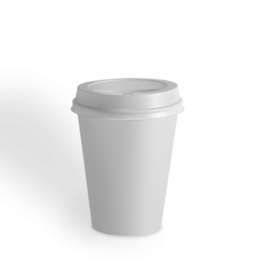 Sade, tek kullanımlık bir kahve fincanı..