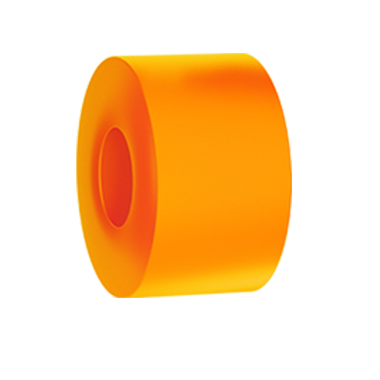 Basit turuncu silindirik bir nesne, muhtemelen bir bant rulosunu ya da benzer bir maddeyi temsil ediyor..