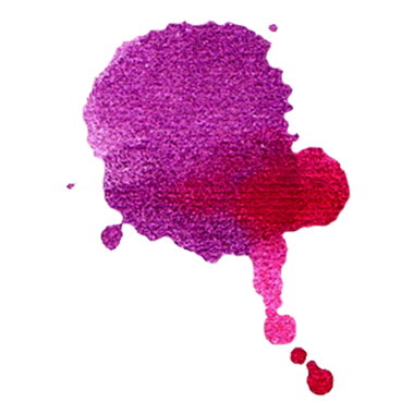 Mor ve kırmızı tonlarda canlı bir suluboya, sanatsal akıcılık ve renk karışımı sergiliyor..