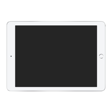 Pürüzsüz tasarımı olan boş bir dijital tablet kullanıma hazır..