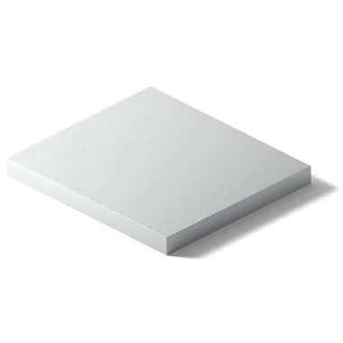 Basit, düz, beyaz kare bir nesne, muhtemelen bir tuval veya yaratıcı projeler için bir yüzey.