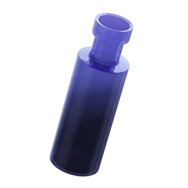 Tasarım elementinize uygun, sade bir arka planda izole edilmiş üç boyutlu şekil şişesi konsepti..